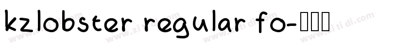 kzlobster regular fo字体转换
